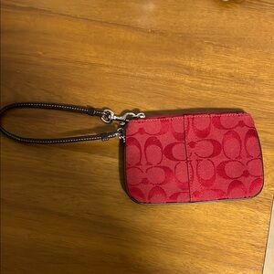 Coach Red Wristlet